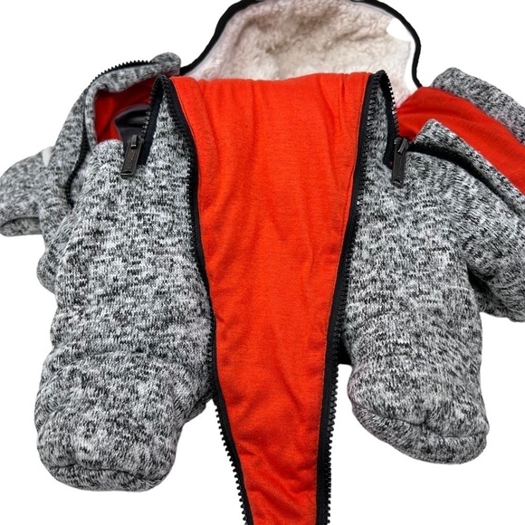 Ben Sherman Infant Snowsuit Sweater Fleece Lined Winter Pram Suit Size 6-9 Month - Picture 7 of 12
